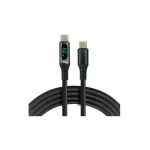 Laidas su LCD ekranu, USB-C, 300 cm, greitas įkrovimas 2,25 A / 20 V (45 W), &bdquo;Power Delivery 2.0&ldquo;, eve