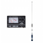 PNI ML75 CB antena, 75 cm, 300 W, sulankstoma ir PNI SWR-300 reflektometras SWR matavimui, juodas