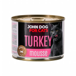 JOHN DOG Katėms skirtas &scaron;lapias kačių ėdalas su kalakutienos putomis, 200 g