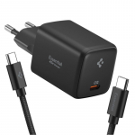&bdquo;Spigen EE451EU Essential USB-C&ldquo; 45 W sieninis įkroviklis &ndash; juodas