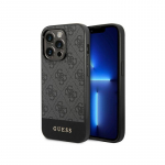 Guess GUHCP14LG4GLGR iPhone 14 Pro 6,1 'szary / pilkas kietas dėklas 4G Stripe Collection