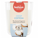 Žvakė, aromatinė Bolsius Crisp Cotton, 45 h, Balta