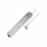 Buitinis ilgintuvas BRENNENSTUHL, 6 vietų, 2 USB, 2 m