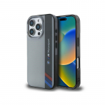 BMW Motosport IML Vertical Stripe iPhone 16 Pro dėklas &ndash; pilkas