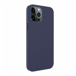&bdquo;Evelatus Apple iPhone 12 Pro Max&ldquo; natūralios odos dėklas, mėlynas, su &bdquo;MagSafe&ldquo; sąsaja.