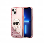 &bdquo;Karl Lagerfeld&ldquo; blizgučiais puo&scaron;tas &bdquo;Karl's Head&ldquo; dėklas, skirtas &bdquo;iPhone 14 Plus&ldquo; &ndash; rožinis
