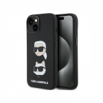 Karl Lagerfeld silikoninis KarlChoupette galvos dėklas iPhone 15 Plus / 14 Plus - juodas