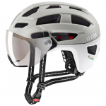 &Scaron;almas - Uvex Finale Visor Full-Face Dviračių &Scaron;almas, IAS Fit Sistema, 56-61 cm, Balta / Pilka