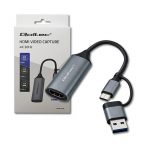 4K vaizdo įra&scaron;ymo plok&scaron;tė, USB-C / USB-A adapteris, HDMI, 30 Hz, aliuminio korpusas