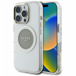 &bdquo;Guess IML Metal Colored Circle Classic Logo MagSafe&ldquo; dėklas, skirtas &bdquo;iPhone 16 Pro Max&ldquo; &ndash; pilkas
