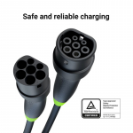 Elektromobilio Įkrovimo Laidas - Green Cell EVKABGC03 Type 2 5m Juodas