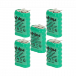 5x sagos formos baterijos, 6 tipo / V150H, 3 kontaktų, skirtos modeliams, saulės lempoms ir kt. - 150 mAh 7,2 V NiMH