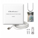 &bdquo;Qoltec&ldquo; 4G / 5G LTE antena, 9 dBi, kryptinė, skirta naudoti lauke, SMA, atspari vandeniui, 3 m laidas