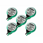 5x sagos formos baterijos, 1 tipo/V40H, 2 kontaktų, skirtos modeliams, saulės lempoms ir kt. - 40 mAh 1,2 V NiMH