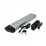 Elektrinio dviračio akumuliatorius, skirtas &bdquo;LLobe City III&ldquo; ličio jonų, 36 V, 11,6 Ah, sidabrinis