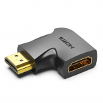 &bdquo;Vention&ldquo; HDMI 270 laipsnių vertikalus plok&scaron;čias adapteris, skirtas ki&scaron;tukui į ki&scaron;tuką, juodas
