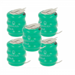 5x sagos formos baterijos, V80H tipo, 3 kontaktų, skirtos modeliams, saulės lempoms ir kt. - 80 mAh 3,6 V NiMH