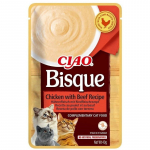 INABA Ciao Bisque vi&scaron;tienos ir jautienos skanėstai katėms, 40 g