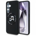 KARL LAGERFELD dėklas, skirtas SAMSUNG S25 Plus KLHMS25MSKCHTCK (magnetinės silikoninės dvigubos galvutės), juodas