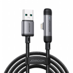 &bdquo;Joyroom S-A56 EnjoyX&ldquo; serijos 90&deg; USB-A &ndash; &bdquo;Lightning&ldquo; 3A laidas 1,2 m &ndash; juodas