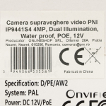 Vaizdo stebėjimo kamera PNI IP9441S4 4MP, dvigubas ap&scaron;vietimas, atspari vandeniui, POE, 12V