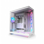 NZXT H9 Flow RGB+ MIDI bok&scaron;tas, baltas