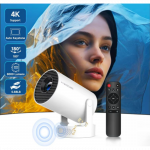 Portable Projector Pro+ Ne&scaron;iojamas i&scaron;manus projektorius su Android 11, WiFi 6 ir 4K palaikymu namų kino patirčiai
