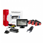 Zestaw czujnik&oacute;w parkowania TFT01 4,3" z kamerą HD-502-IR 4 sensory czarne wewnętrzne
