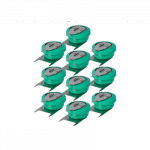 10 vnt. sagos formos baterijų, V40H tipo, 3 kontaktų, skirtų modeliams, saulės lempoms ir kt. - 40 mAh 1,2 V NiMH
