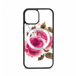 &bdquo;Evelatus&ldquo; odinis dėklas &bdquo;Apple iPhone 14&ldquo;, baltas, su užtrauktuku ir gėlėmis