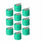 10 vnt. sagos formos baterijų, 3 tipo / V15H, 2 kontaktų, skirtų modeliams, saulės lempoms ir kt. - 20 mAh 3,6 V NiMH