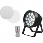 LED PAR gaismeklis EUROLITE 14x8W QCL &mdash; skatuves PAR lampa, 14 LED &times; 8W, auksti balta / krāsu sajauk&scaron;ana