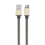 USB Kabelis - Allocacoc MicroUSB Plok&scaron;čias 1.5m Aukso