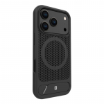 &bdquo;Evelatus&ldquo; &bdquo;Apple iPhone 17 Pro&ldquo; auk&scaron;čiausios kokybės &bdquo;Magsafe&ldquo; dėklas su stovu, plastikinis, juodos spalvos