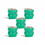 5x sagos formos baterijos, V40H tipo, 3 kontaktų, skirtos modeliams, saulės lempoms ir kt. - 40 mAh 2,4 V NiMH