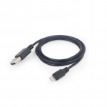 &bdquo;Gembird&ldquo; USB duomenų sinchronizavimo ir įkrovimo &bdquo;Lightning&ldquo; laidas, 1 m, juodas