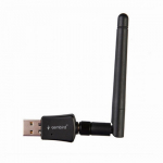 GEMBIRD tinklo plok&scaron;tė USB A su nuimama antena WiFi WNP-UA300P-02 juoda