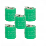 5x sagos formos baterijos, 4 tipo/V15H, 2 kontaktų, skirtos modeliams, saulės lempoms ir kt. - 20 mAh 4,8 V NiMH
