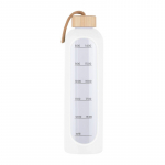 Gėrimo Butelis - FeiyuTech KiCA Hydro Stiklas 1000 ml Su Silikono Rankove - Balta