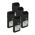 5x akumuliatoriai racijai (pakeičia Motorola PMNN4511A, PMNN4440, PMNN4502A, PMNN4440AR) &ndash; 1600 mAh, 7,4 V, Li-Ion