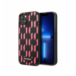 Karlo Lagerfeldo monograminis dėklas, skirtas iPhone 13 / 14 / 15 6,1 colio &ndash; rožinis