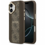 &bdquo;Guess 4G Stripe MagSafe&ldquo; dėklas, skirtas &bdquo;iPhone 17&ldquo; &ndash; rudas