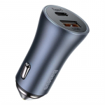 AUTO KROVIKLIS USB + USB-C 40W PILKAS
