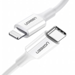 Ugreen US171 Lightning &ndash; USB-C MFi PD kabelis 20W 480Mb/s 1m &ndash; baltas