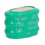 Mygtukinė baterija, 3 tipo / V150H (3 elementai) be kontaktų NI-MH 3,6 V 150 mAh