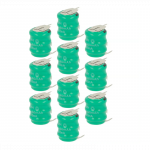 10 vnt. sagos formos baterijų, V80H tipo, 3 kontaktų, skirtų modeliams, saulės lempoms ir kt. - 80 mAh 3,6 V NiMH