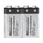 Liibattaries USB-C Rechargeable Powerful batteries Lithium-Ion 6F22 6LR61 MN1604 "Krona" 9V 500mAh 9V (2pcs)