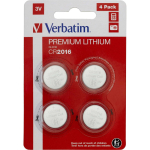 Verbatim Premium Lithium CR2016 Lizdinė plok&scaron;telė 4pcs