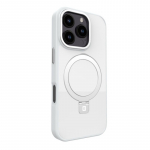 &bdquo;Evelatus&ldquo; &bdquo;Apple iPhone 16 Pro&ldquo; apsauginis dėklas &bdquo;Magsafe&ldquo; ir stovas, matinės sidabrinės spalvos