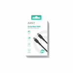 USB Kabelis - Aukey 100W 5A PD 1m, Juodas